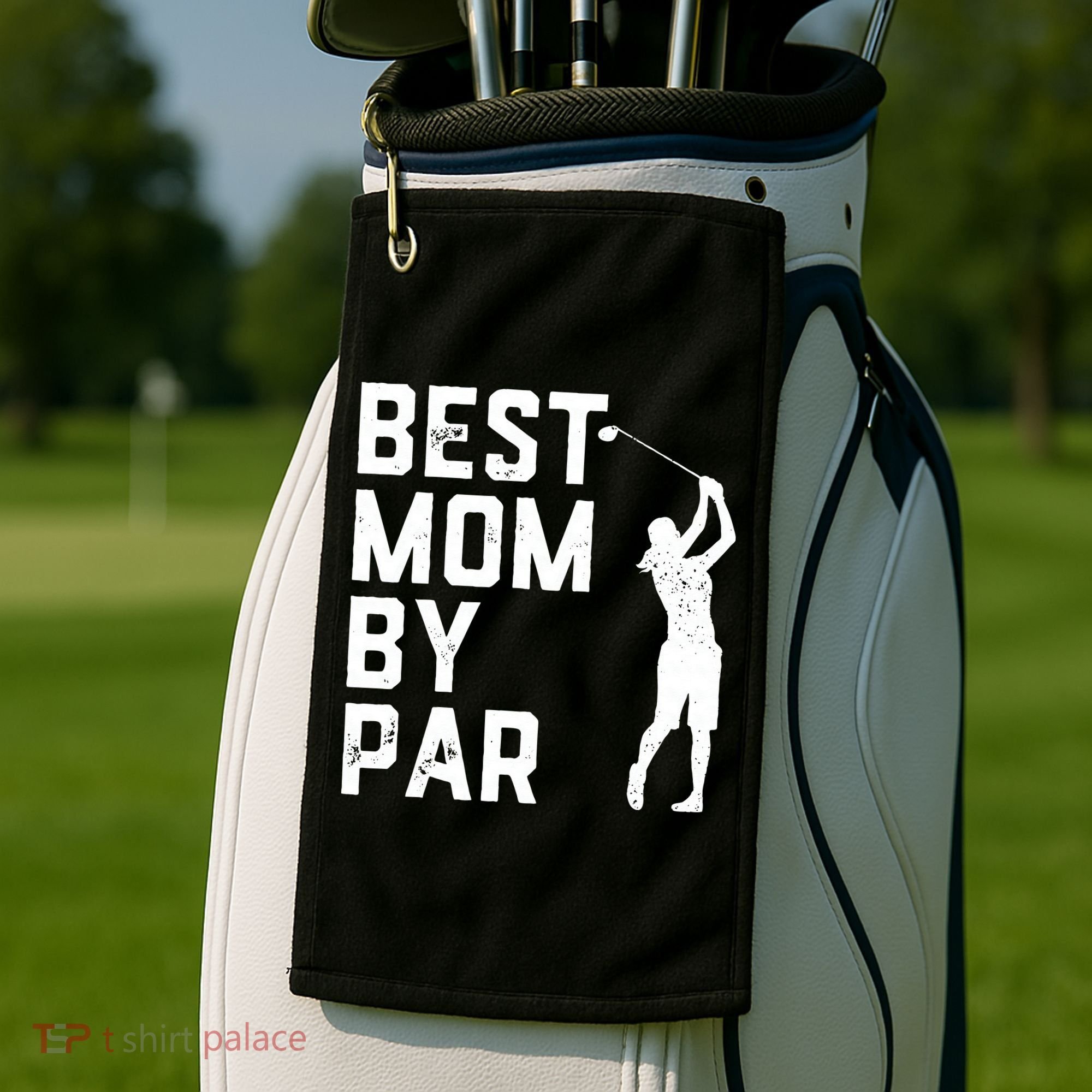 Mother's Day Best Mom By Par Funny Golf Lover Gift Golf Towel