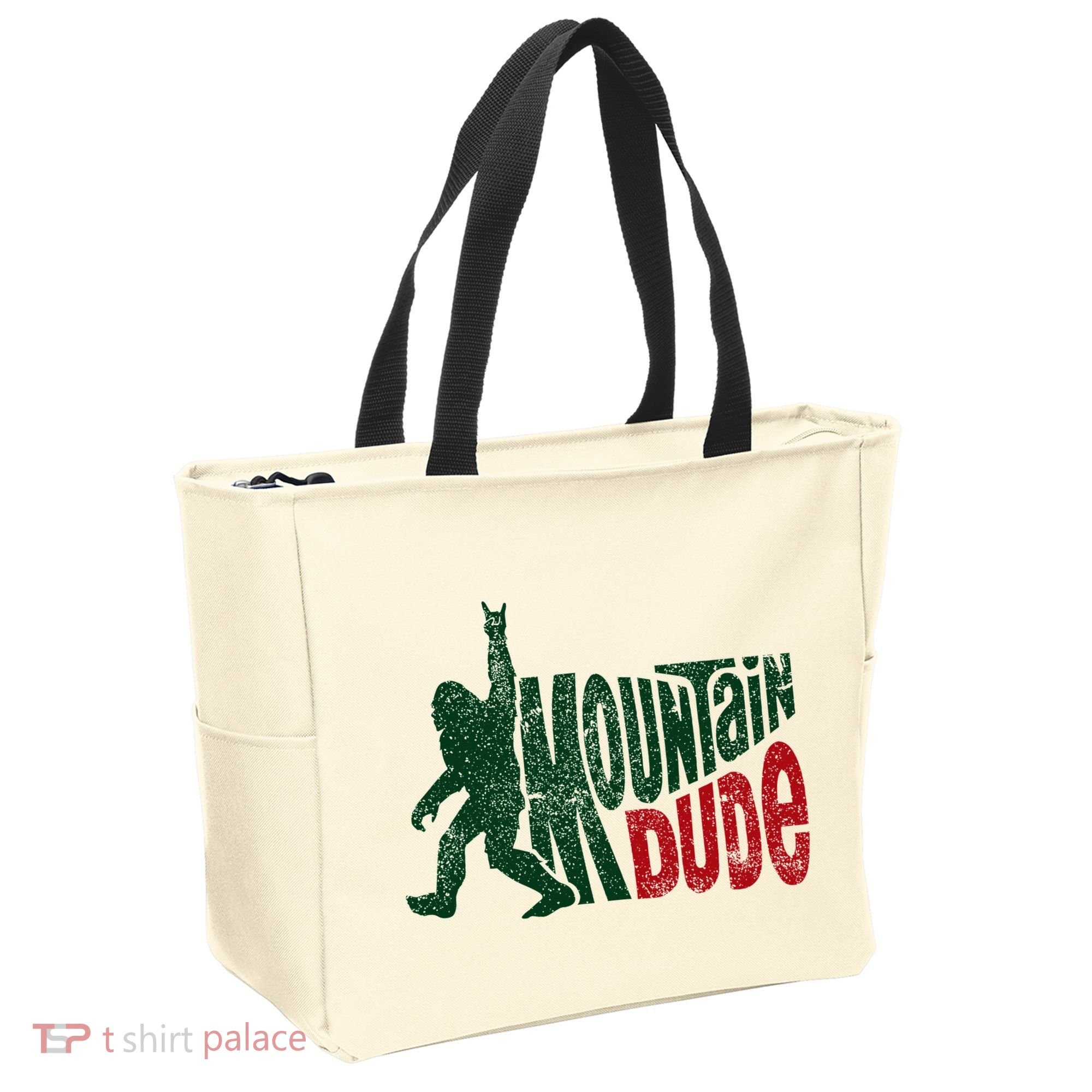 Mountain Dude Bigfoot Hiking Humor Tote Bag