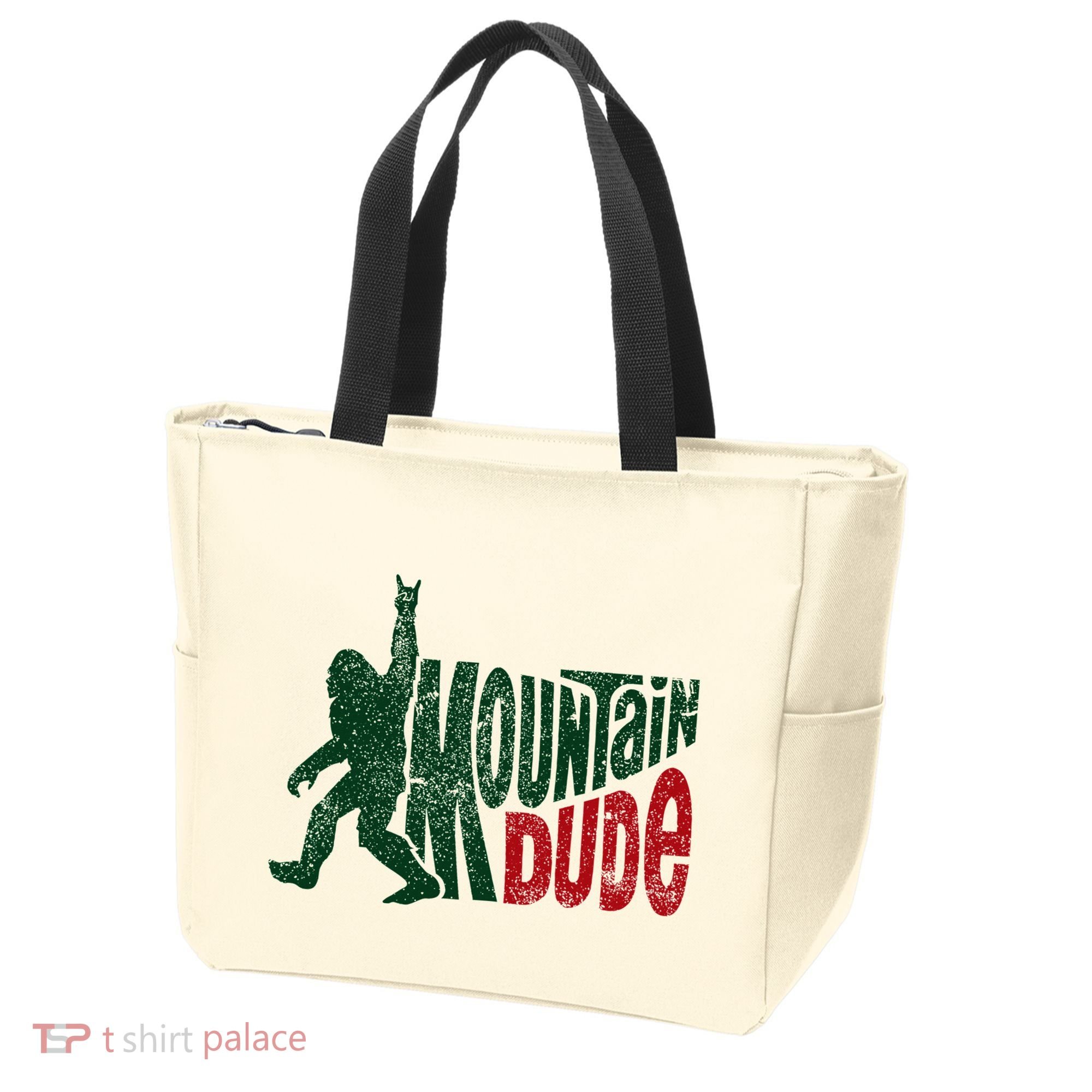 Mountain Dude Bigfoot Hiking Humor Tote Bag