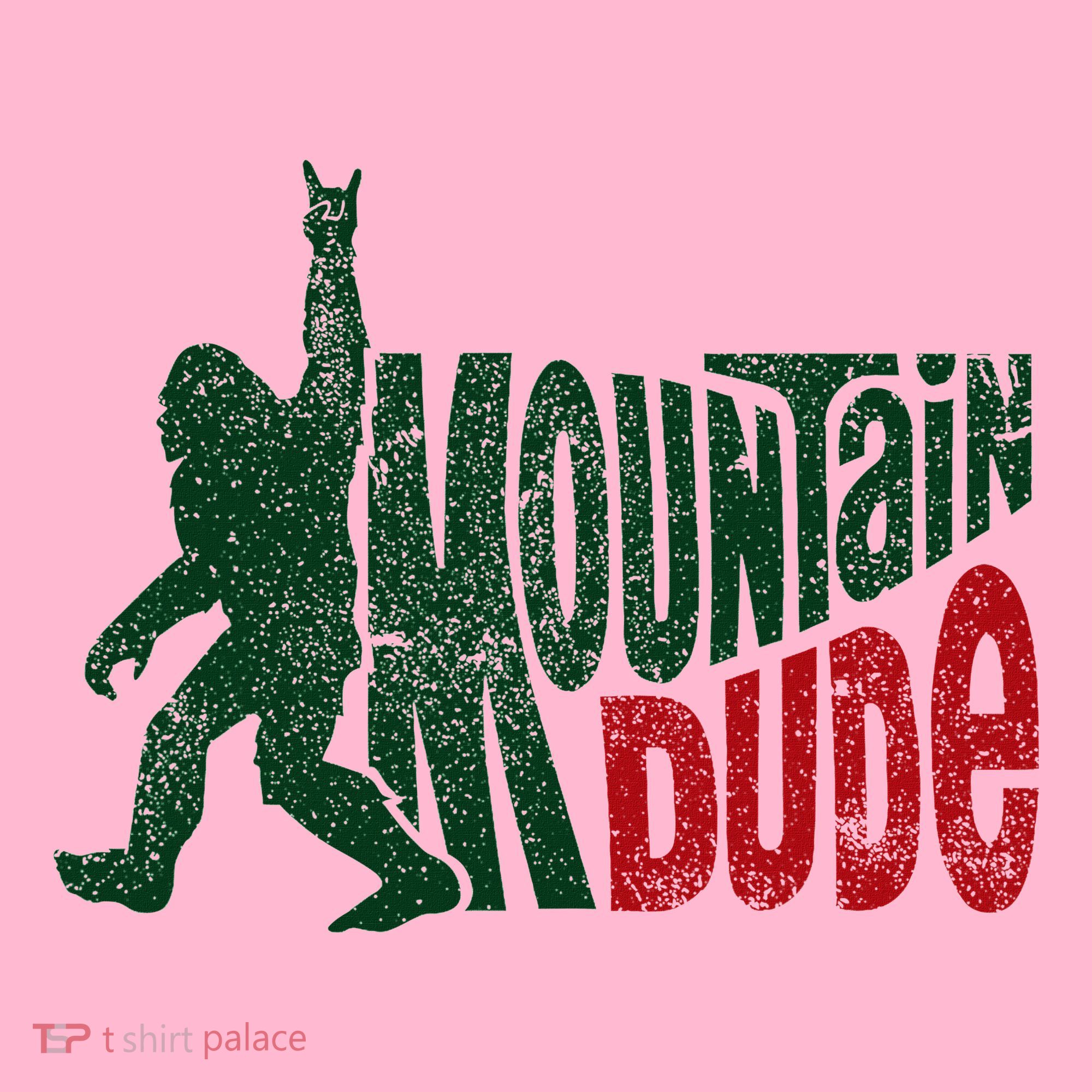 Mountain Dude Bigfoot Hiking Humor Coaster