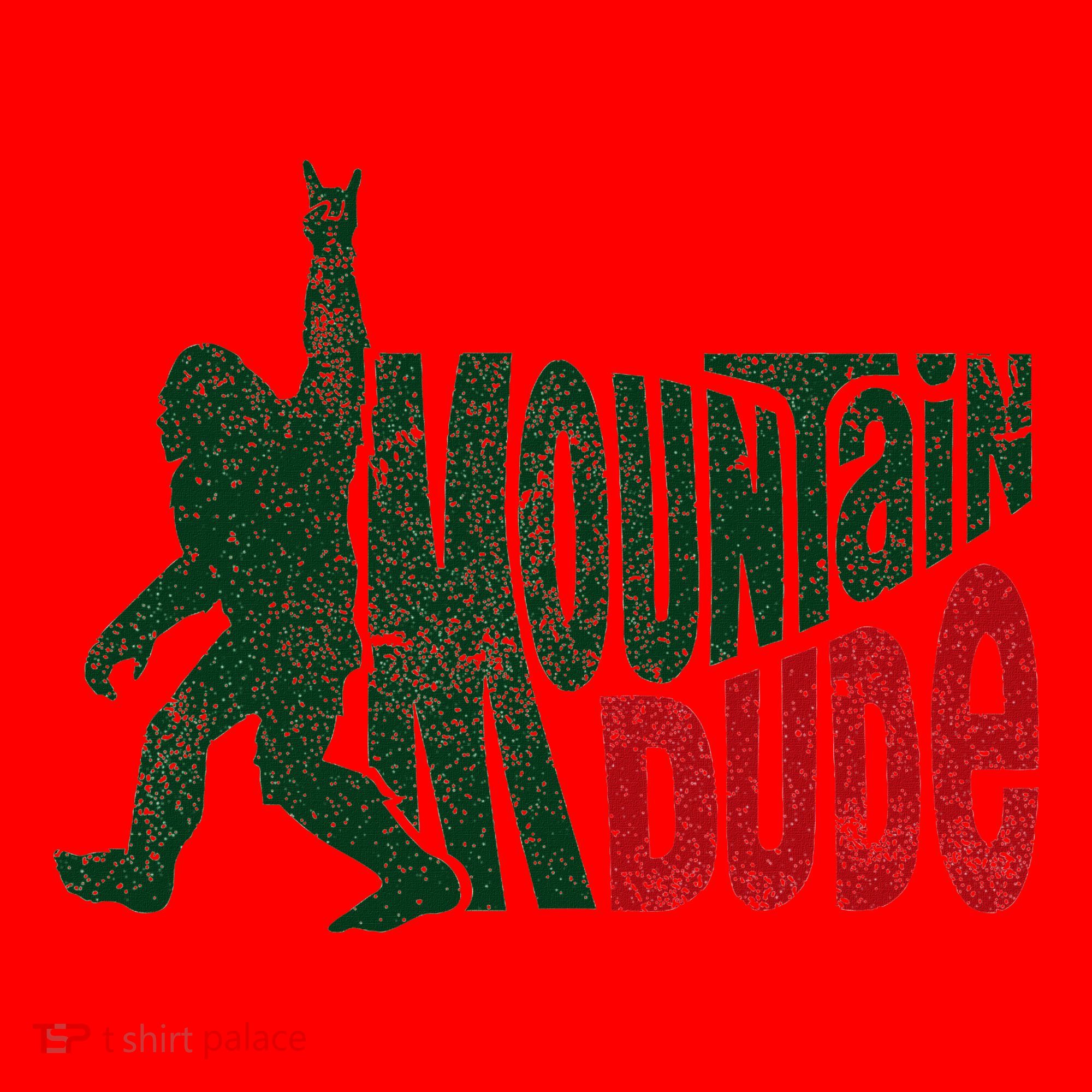 Mountain Dude Bigfoot Hiking Humor Santa Hat