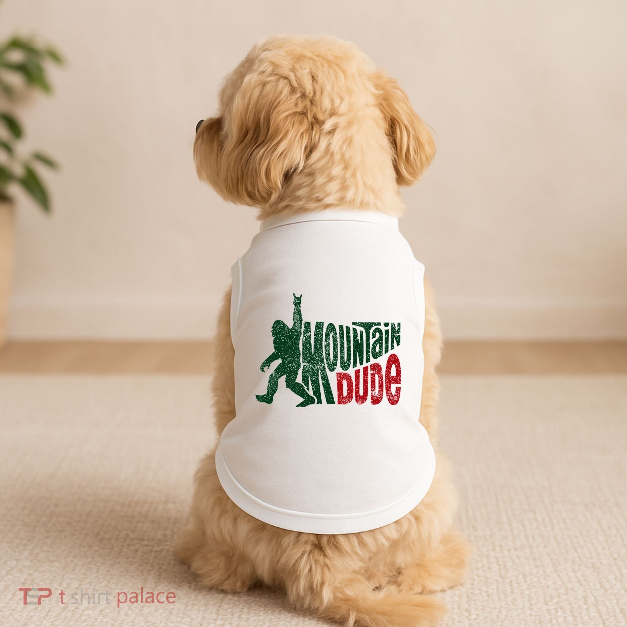 Mountain Dude Bigfoot Hiking Humor Doggie Tank
