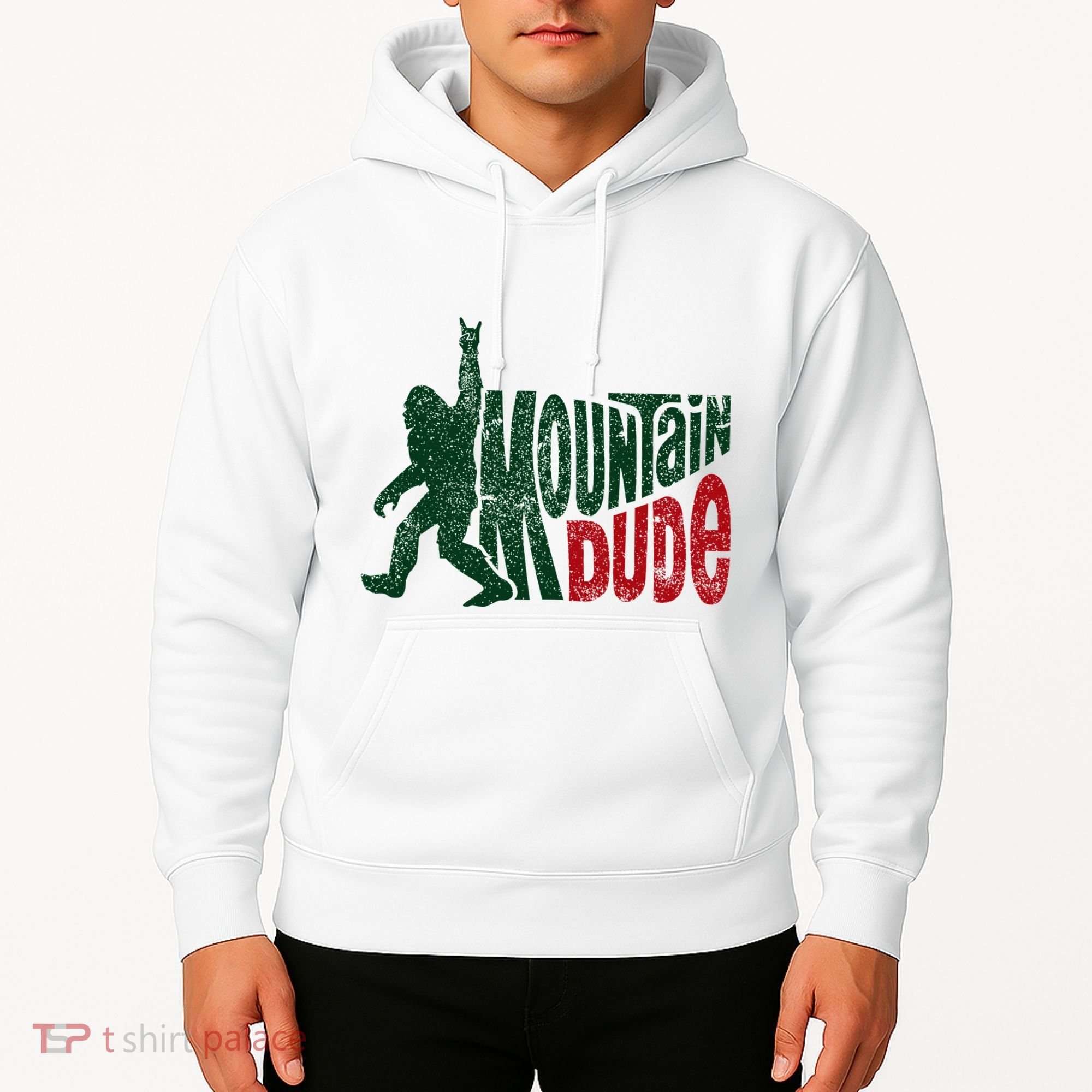 Mountain Dude Bigfoot Hiking Humor Hoodie