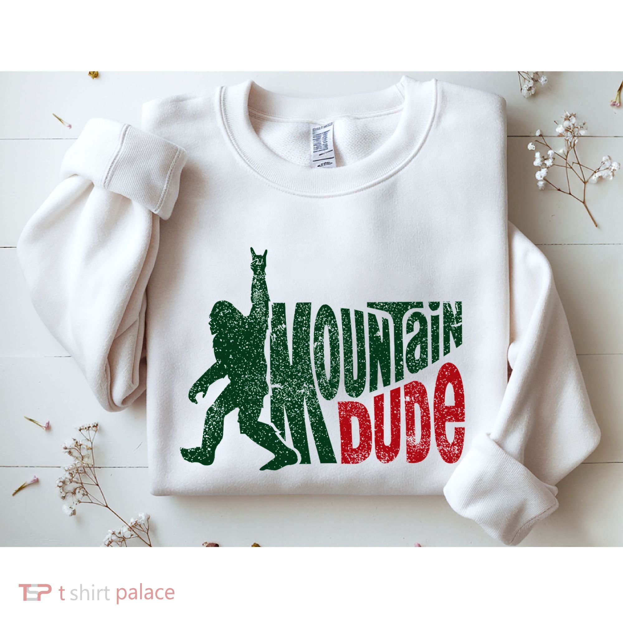 Mountain Dude Bigfoot Hiking Humor Sweatshirt