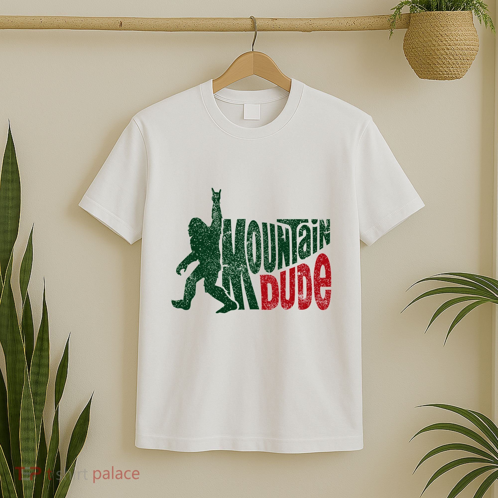 Mountain Dude Bigfoot Hiking Humor T-Shirt