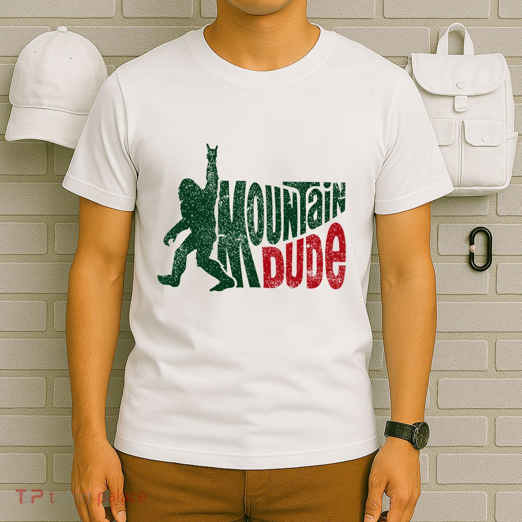 Mountain Dude Bigfoot Hiking Humor T-Shirt