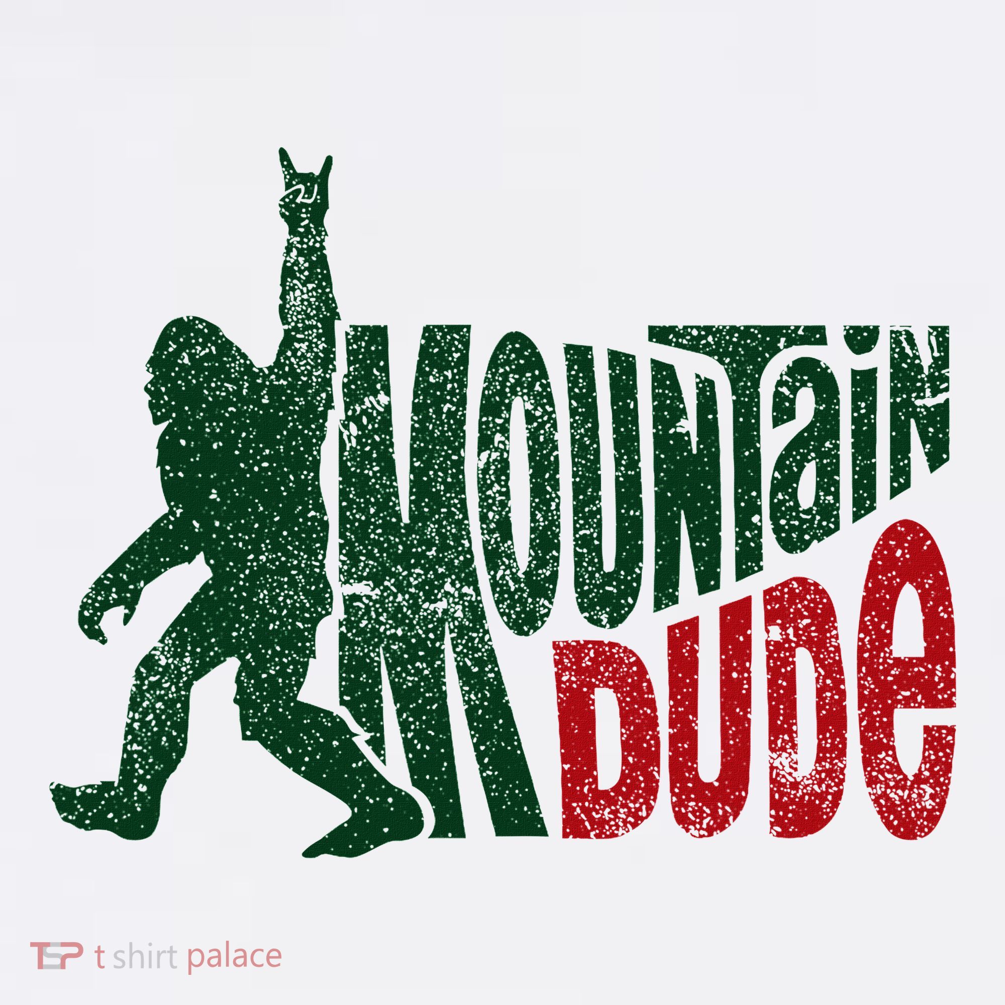 Mountain Dude Bigfoot Hiking Humor Button