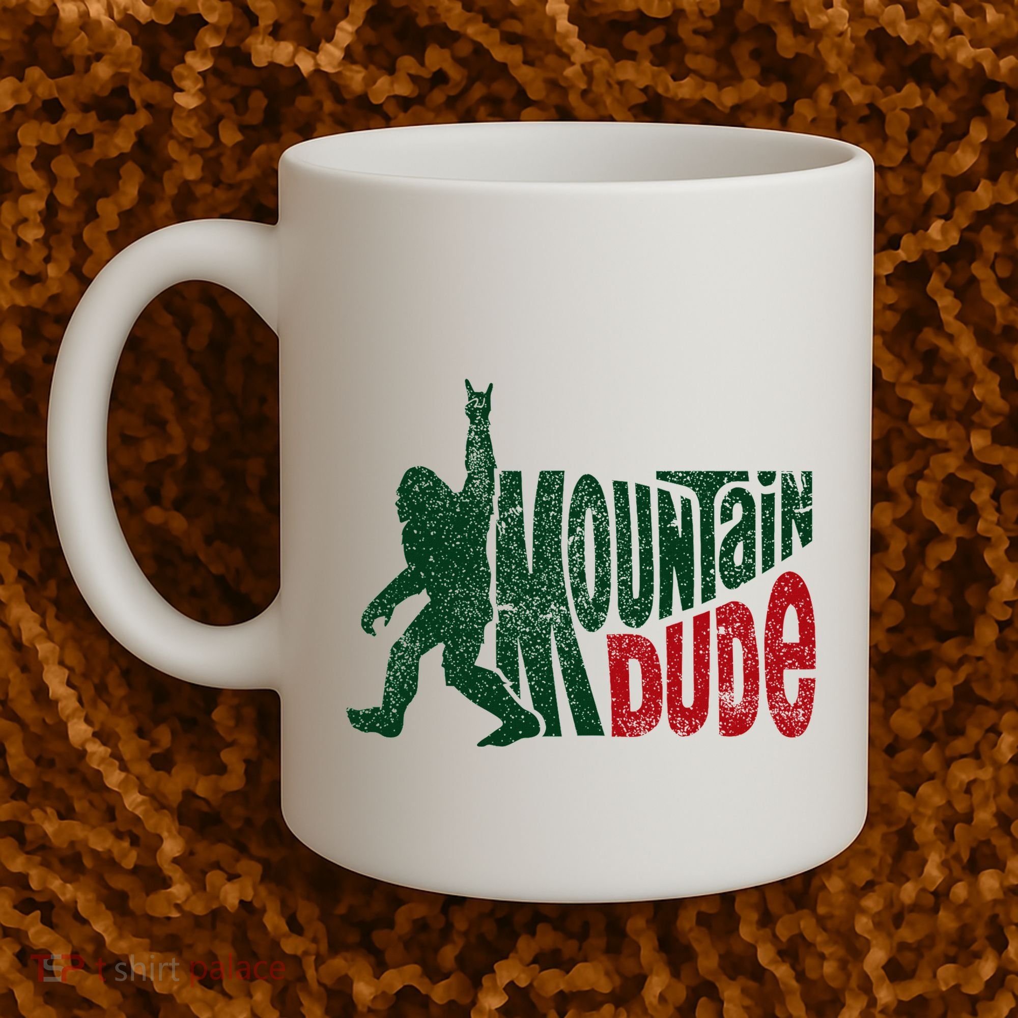 Mountain Dude Bigfoot Hiking Humor Coffee Mug