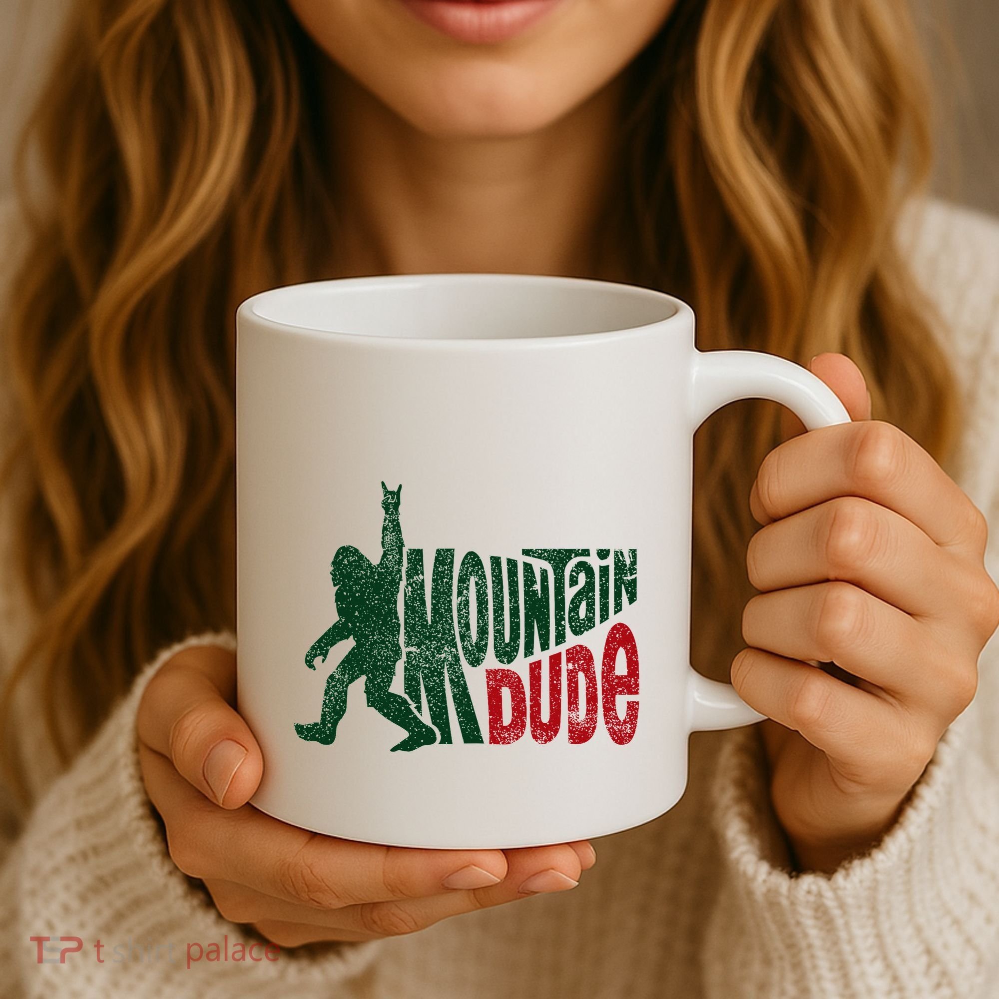 Mountain Dude Bigfoot Hiking Humor Coffee Mug