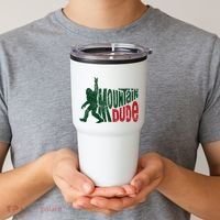 Mountain Dude Bigfoot Hiking Humor Tumbler thumb 2