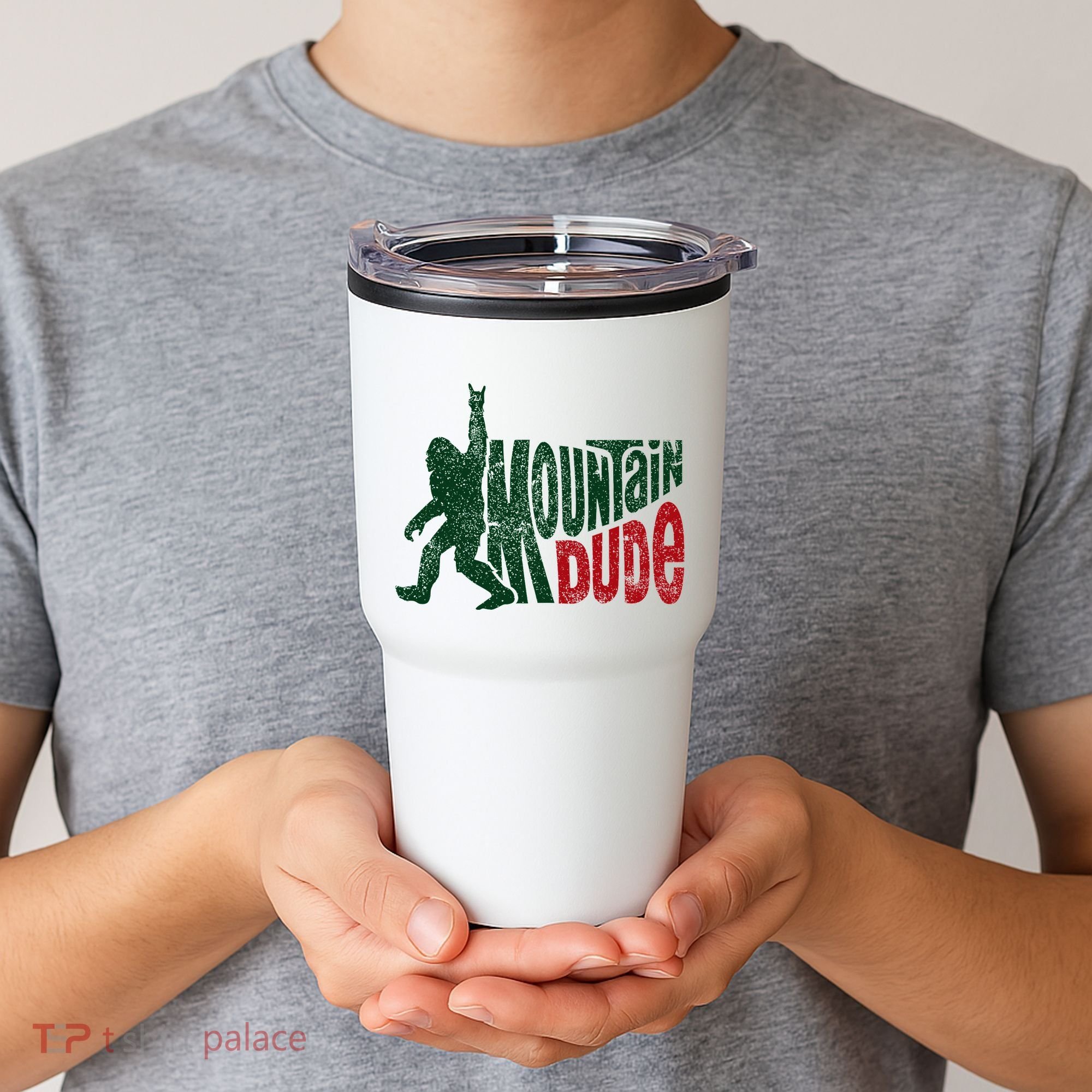 Mountain Dude Bigfoot Hiking Humor Tumbler