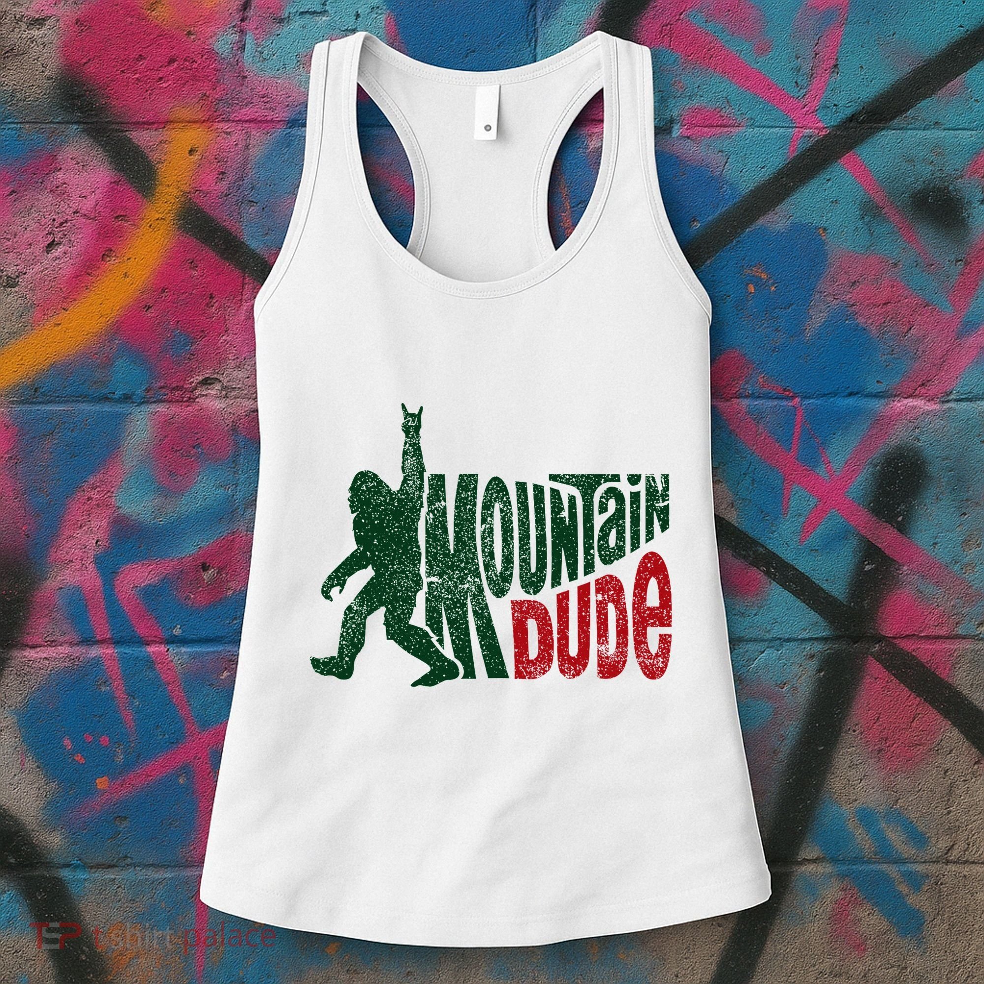 Mountain Dude Bigfoot Hiking Humor Women's Tank Top