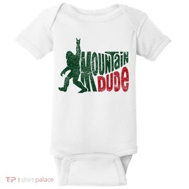 Mountain Dude Bigfoot Hiking Humor Baby Bodysuit