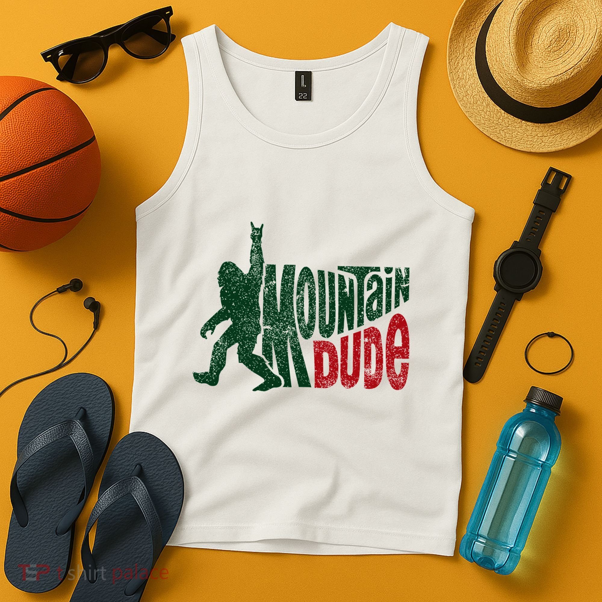 Mountain Dude Bigfoot Hiking Humor Tank Top