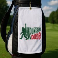 Mountain Dude Bigfoot Hiking Humor Golf Towel thumb 2