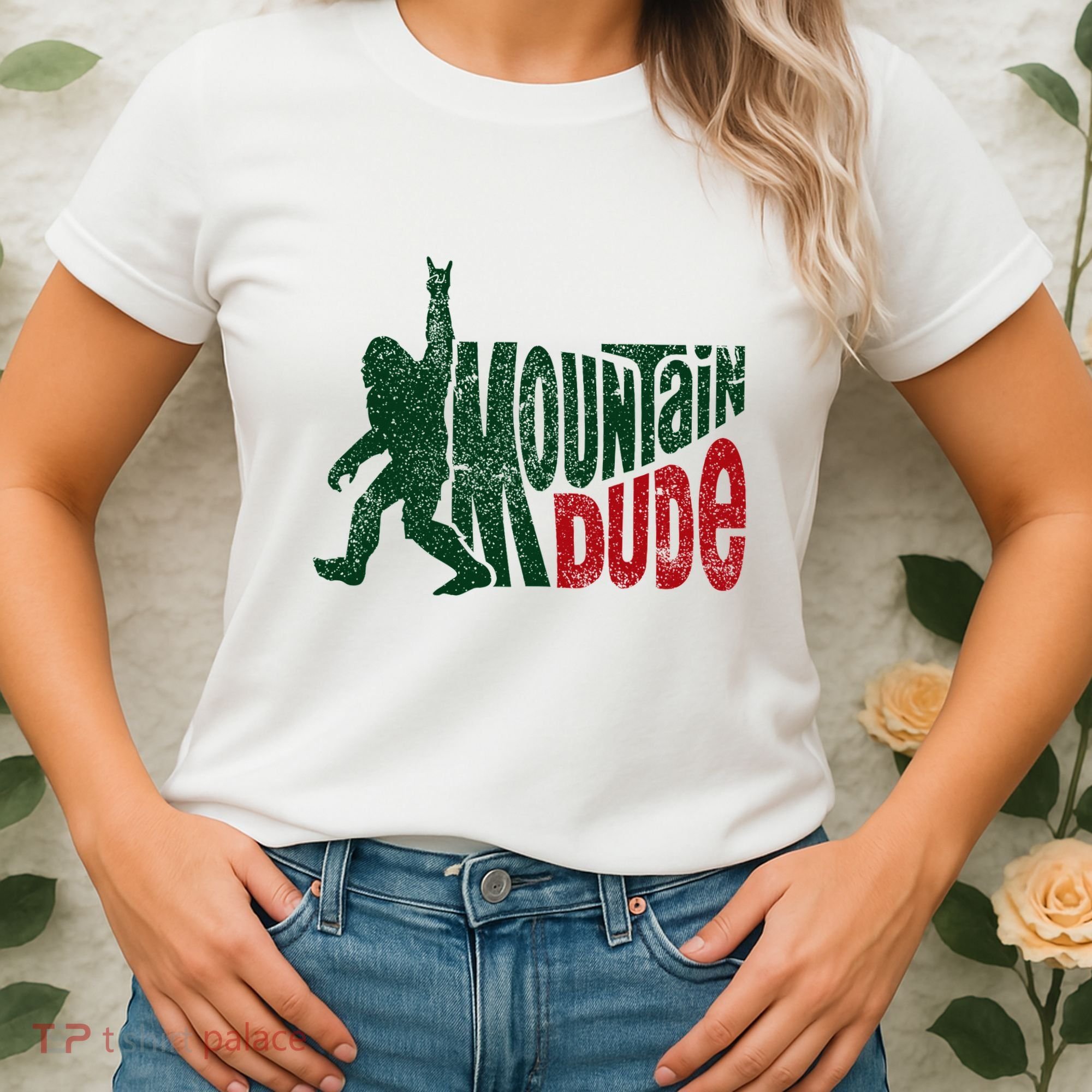Mountain Dude Bigfoot Hiking Humor Women's T-Shirt