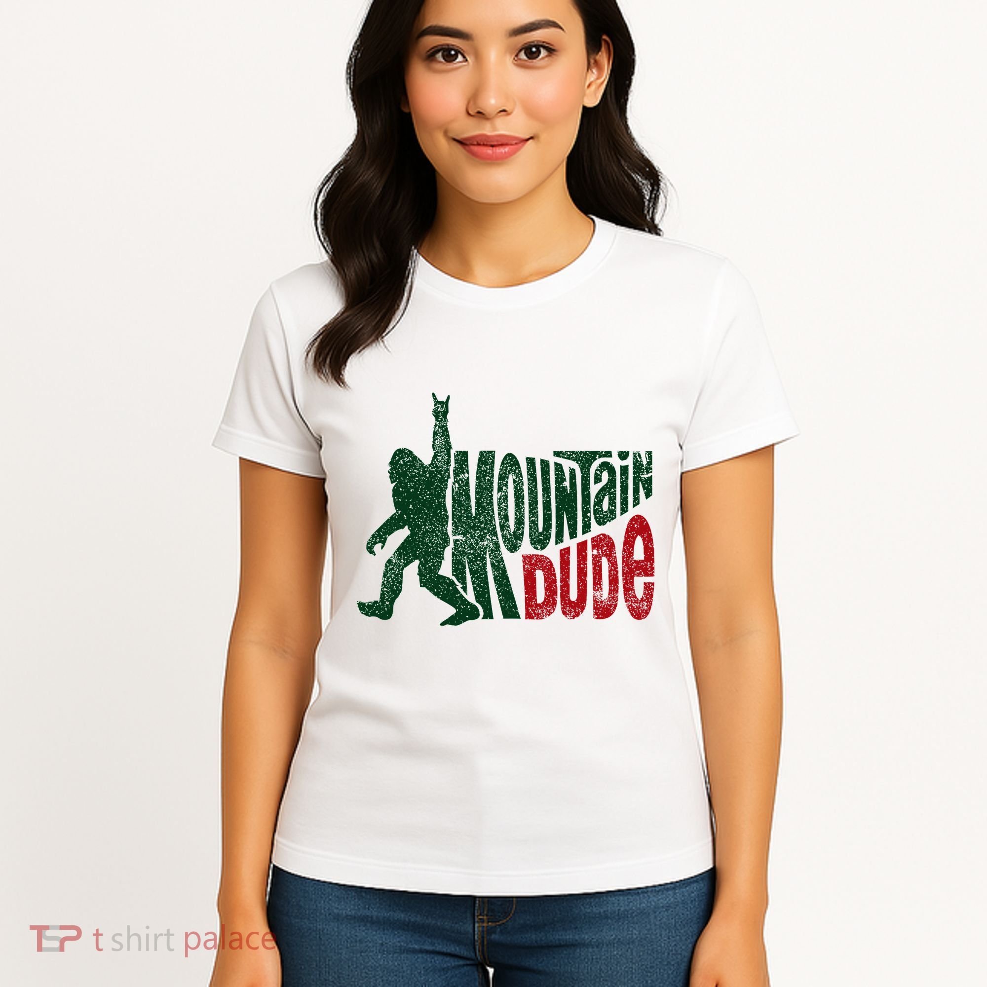 Mountain Dude Bigfoot Hiking Humor Women's T-Shirt