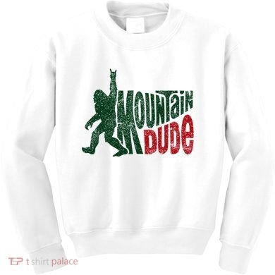 Mountain Dude Bigfoot Hiking Humor Kids Sweatshirt