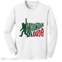 Mountain Dude Bigfoot Hiking Humor Kids Long Sleeve Shirt thumb 0
