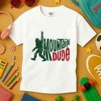 Mountain Dude Bigfoot Hiking Humor Kids T-Shirt thumb 3