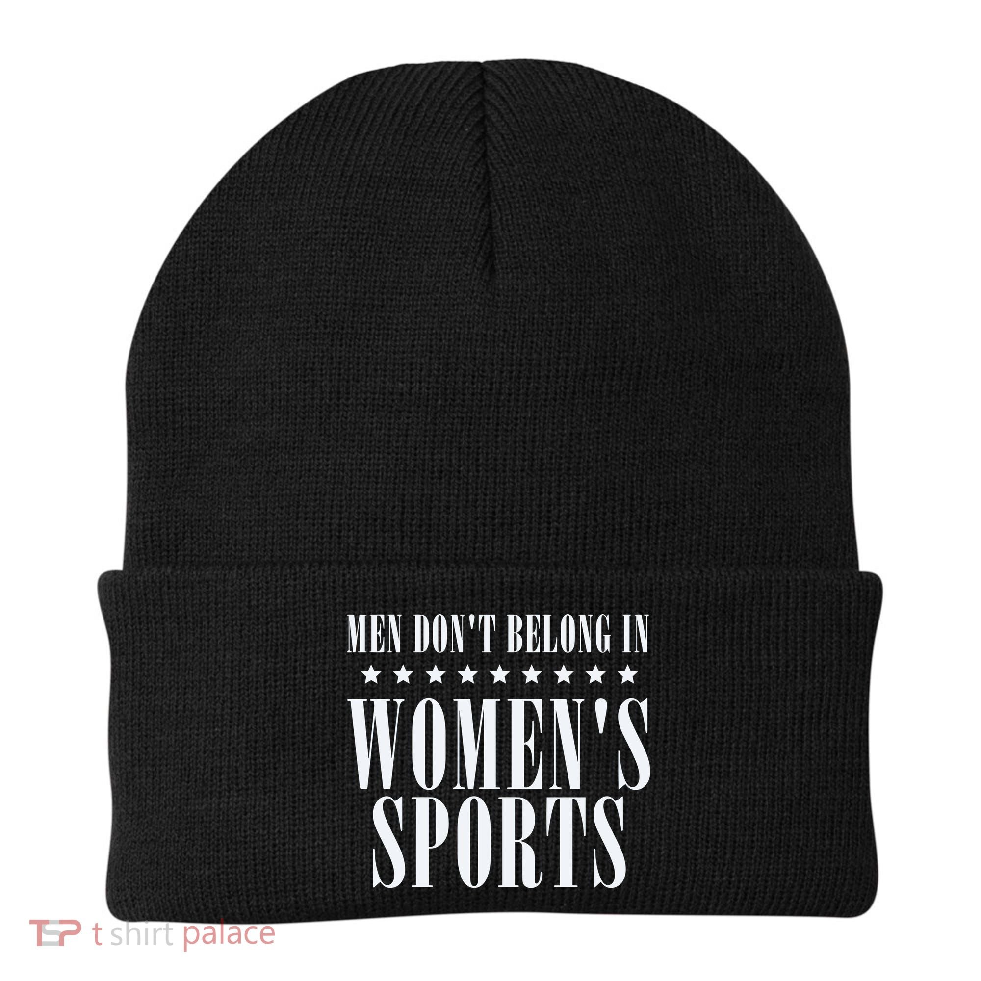 Man Dont Belong In Woman Sports Beanie