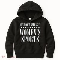 Man Dont Belong In Woman Sports Kids Hoodie thumb 0