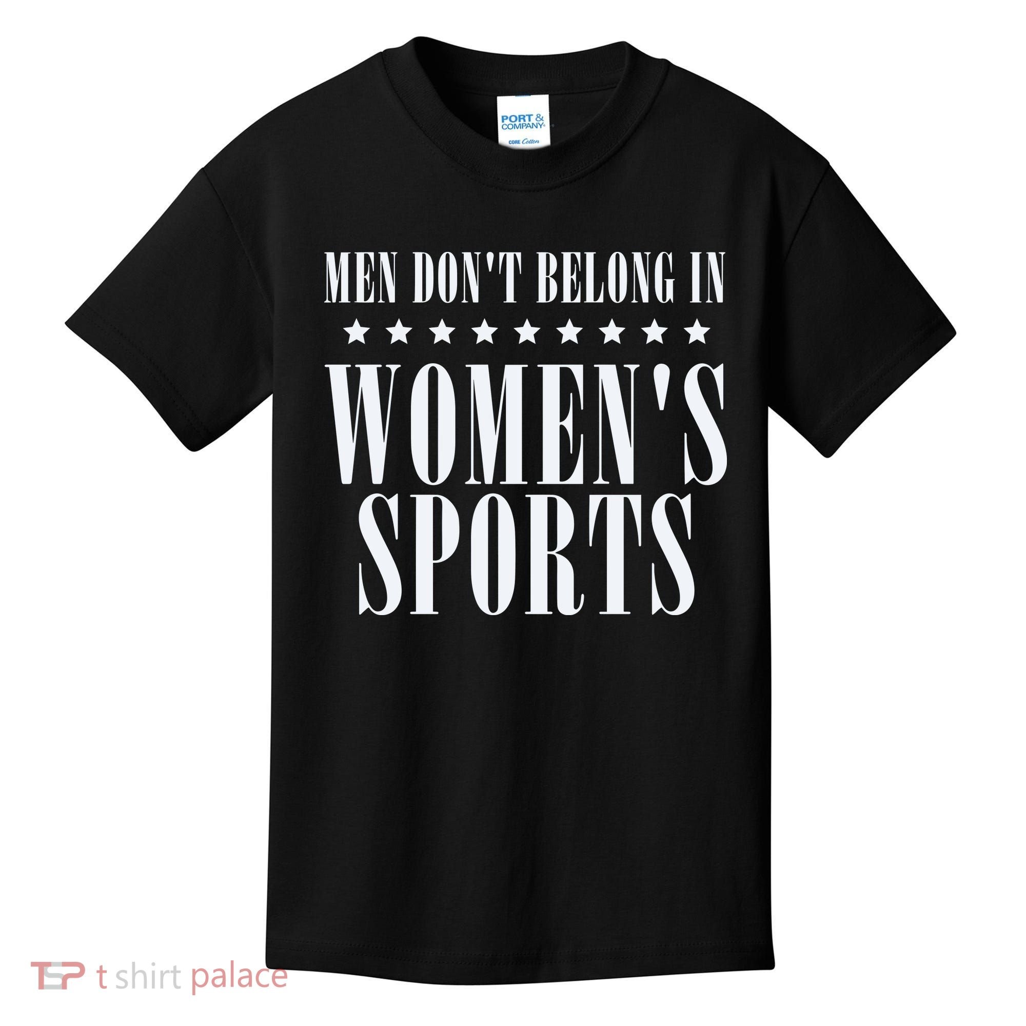 Man Dont Belong In Woman Sports Kids T-Shirt