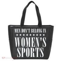 Man Dont Belong In Woman Sports Tote Bag thumb 0