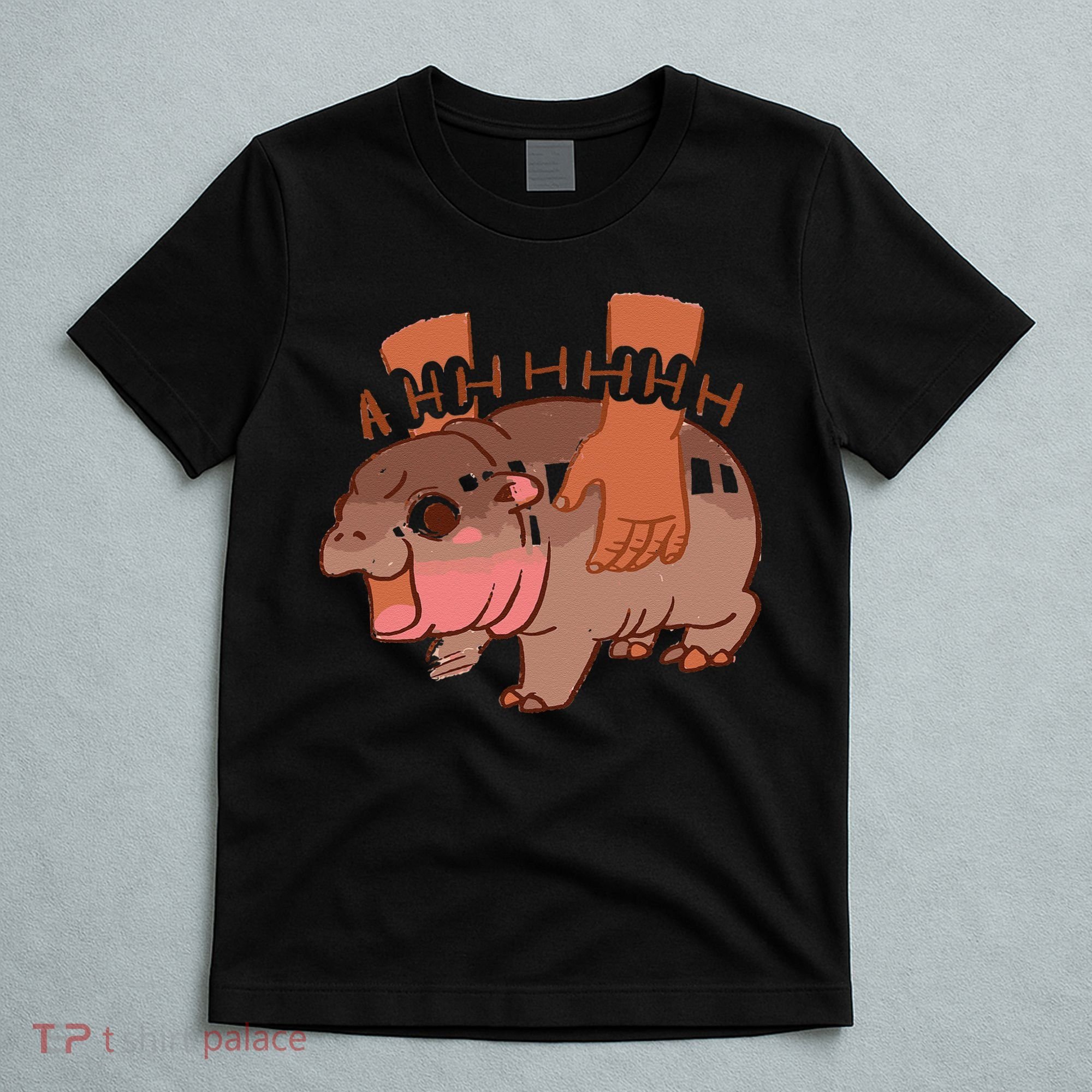 Moo Deng Bouncy Pig In Thai Picture The Cute Baby Hippo Gift T-Shirt