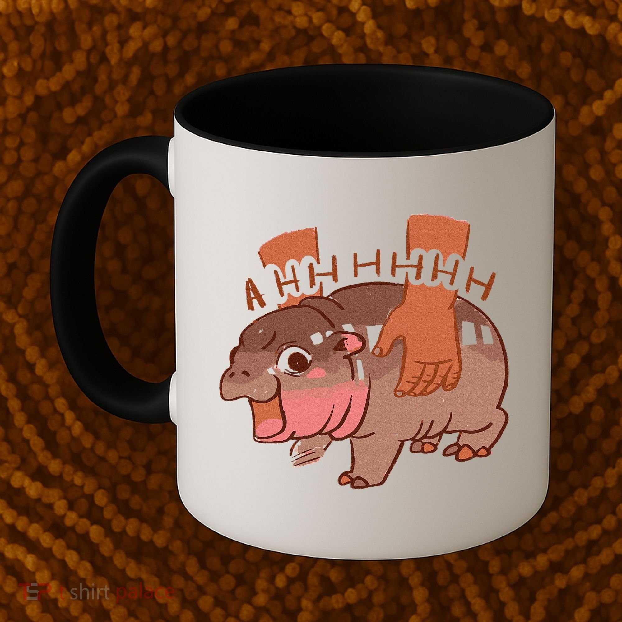 Moo Deng Bouncy Pig In Thai Picture The Cute Baby Hippo Gift Coffee Mug