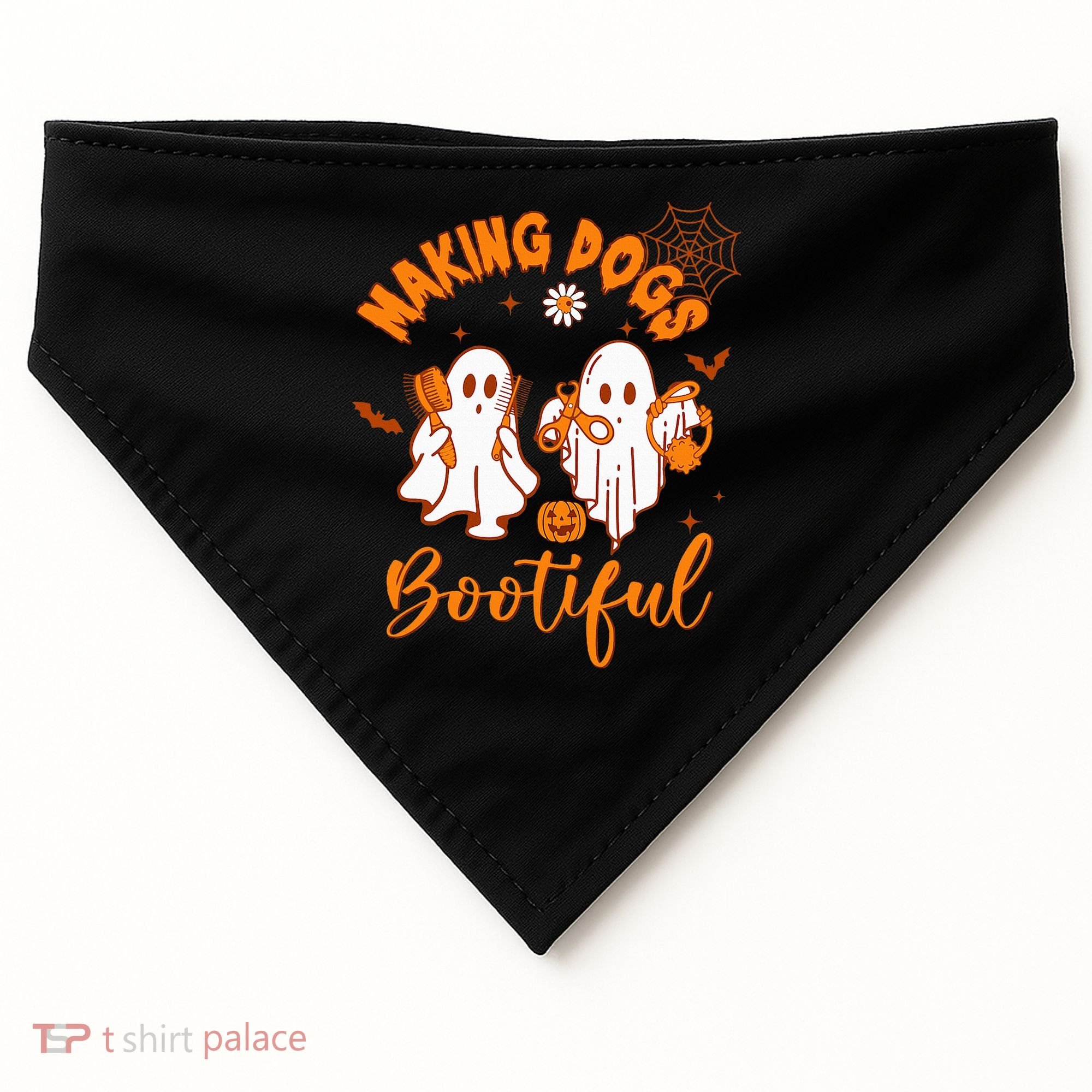 Making Dogs Bootiful Funny Halloween Dog Grooming Groomer USA-Made Doggie Bandana