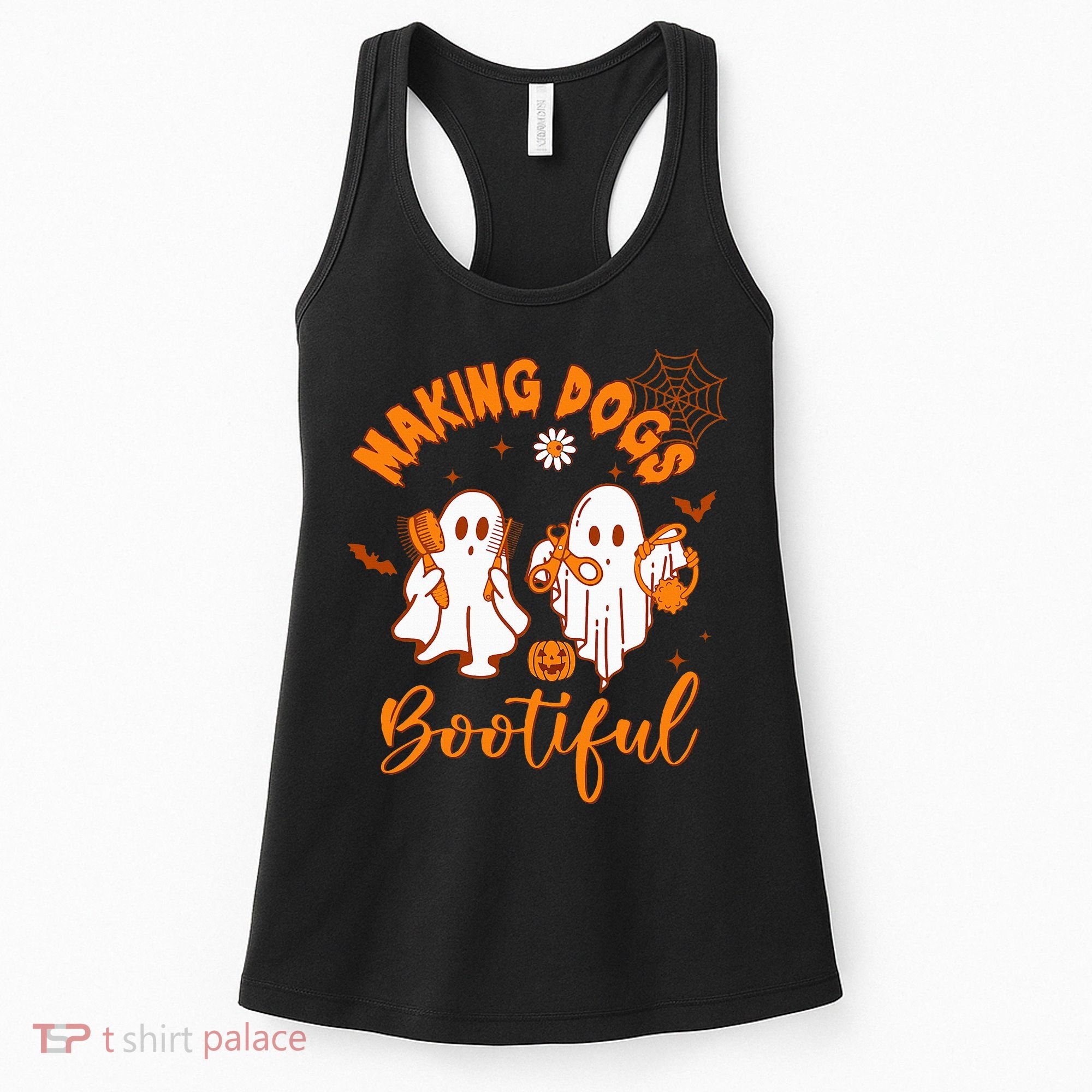 Making Dogs Bootiful Funny Halloween Dog Grooming Groomer Women's Tank Top
