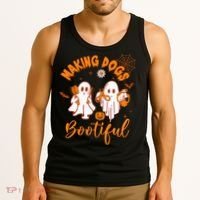 Making Dogs Bootiful Funny Halloween Dog Grooming Groomer Tank Top thumb 3