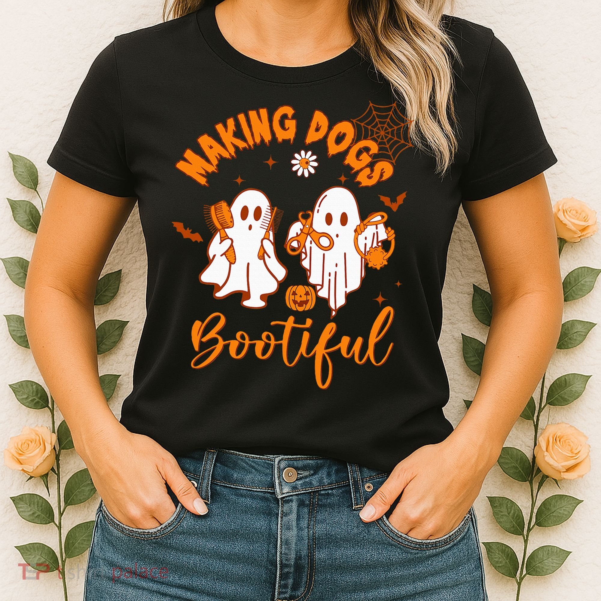 Making Dogs Bootiful Funny Halloween Dog Grooming Groomer Women's T-Shirt