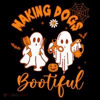 Making Dogs Bootiful Funny Halloween Dog Grooming Groomer Kids Sweatshirt thumb 2