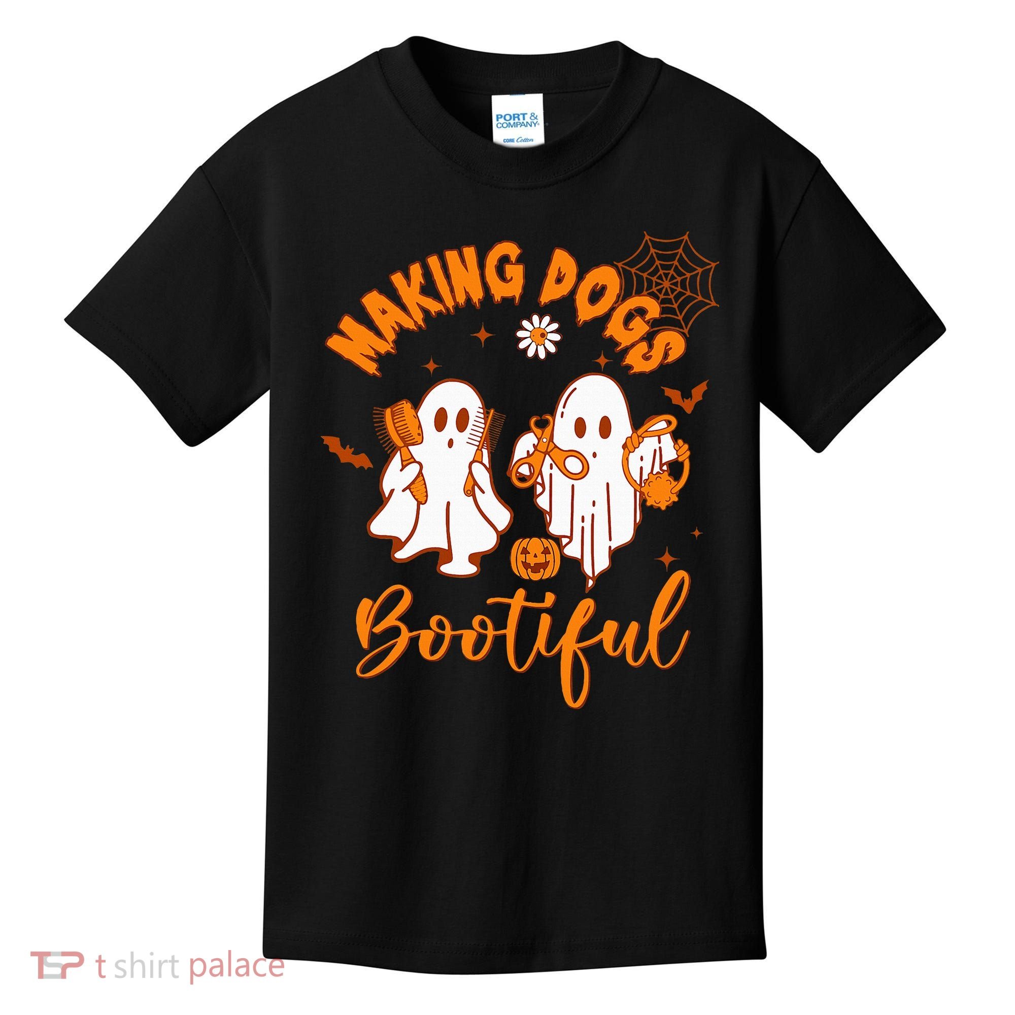 Making Dogs Bootiful Funny Halloween Dog Grooming Groomer Kids T-Shirt