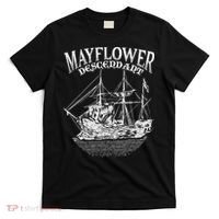 Mayflower Descendant Boat History Gift Usa Pilgrim Fathers T-Shirt thumb 0