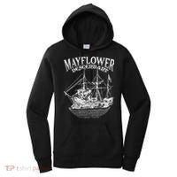 Mayflower Descendant Boat History Gift Usa Pilgrim Fathers Women's Hoodie thumb 0