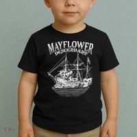 Mayflower Descendant Boat History Gift Usa Pilgrim Fathers Toddler T-Shirt thumb 2