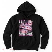 Moo Deng Baby Pygmy Hippos Thailand Hoodie thumb 0