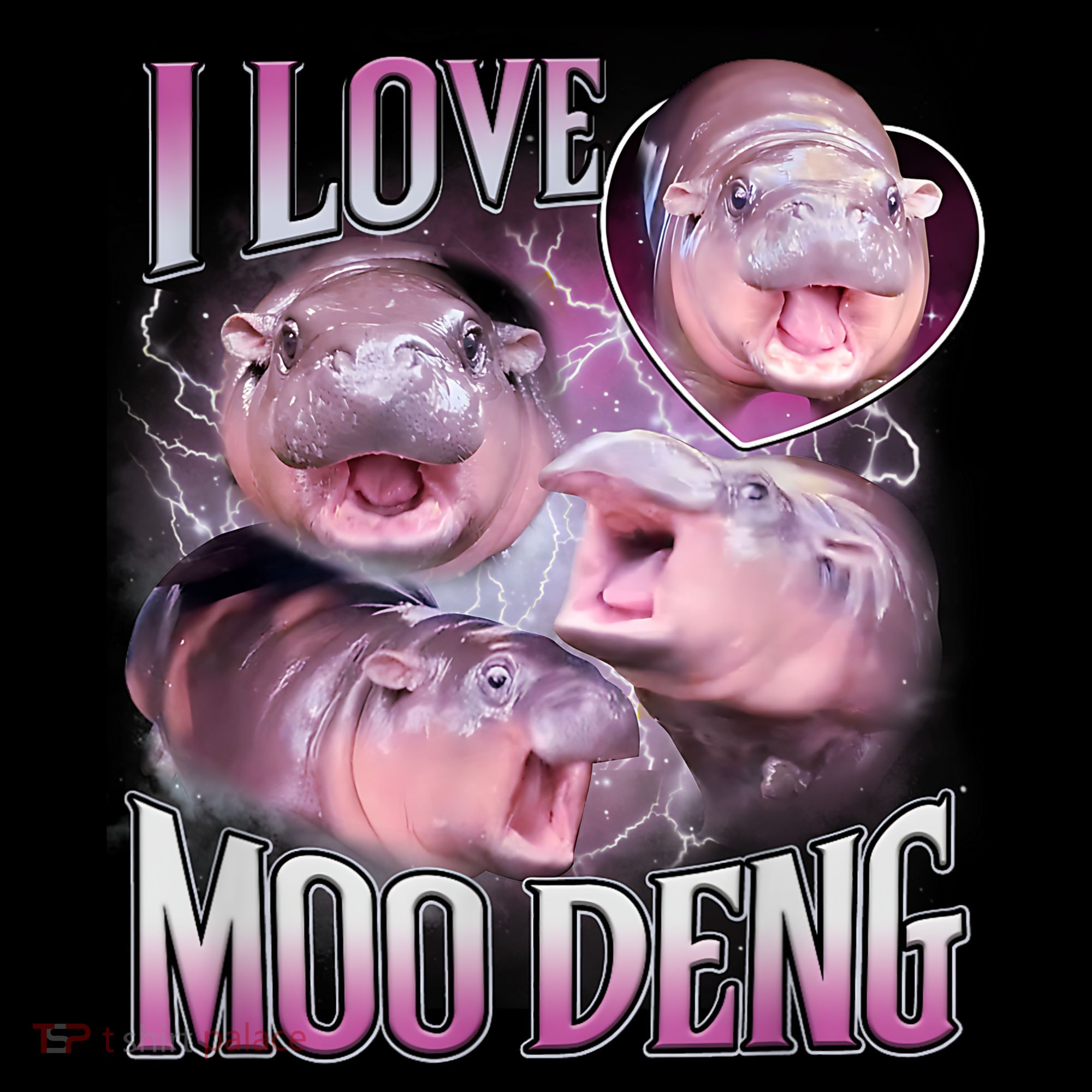 Moo Deng Baby Pygmy Hippos Thailand Button