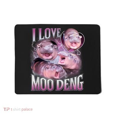 Moo Deng Baby Pygmy Hippos Thailand Mousepad