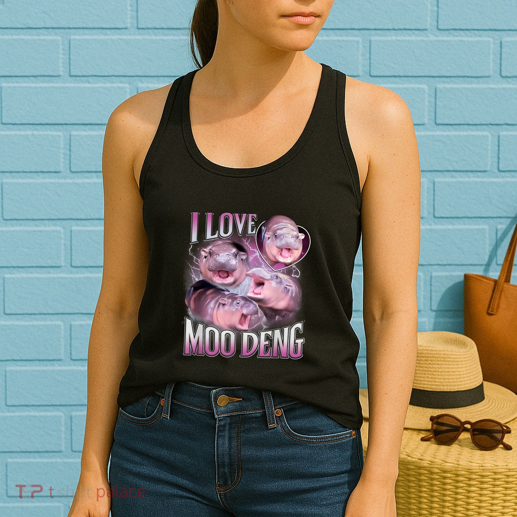 Moo Deng Baby Pygmy Hippos Thailand Women's Tank Top