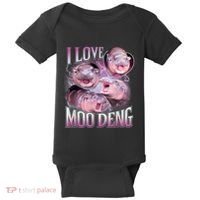 Moo Deng Baby Pygmy Hippos Thailand Baby Bodysuit thumb 0