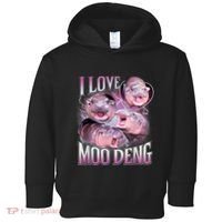 Moo Deng Baby Pygmy Hippos Thailand Toddler Hoodie thumb 0