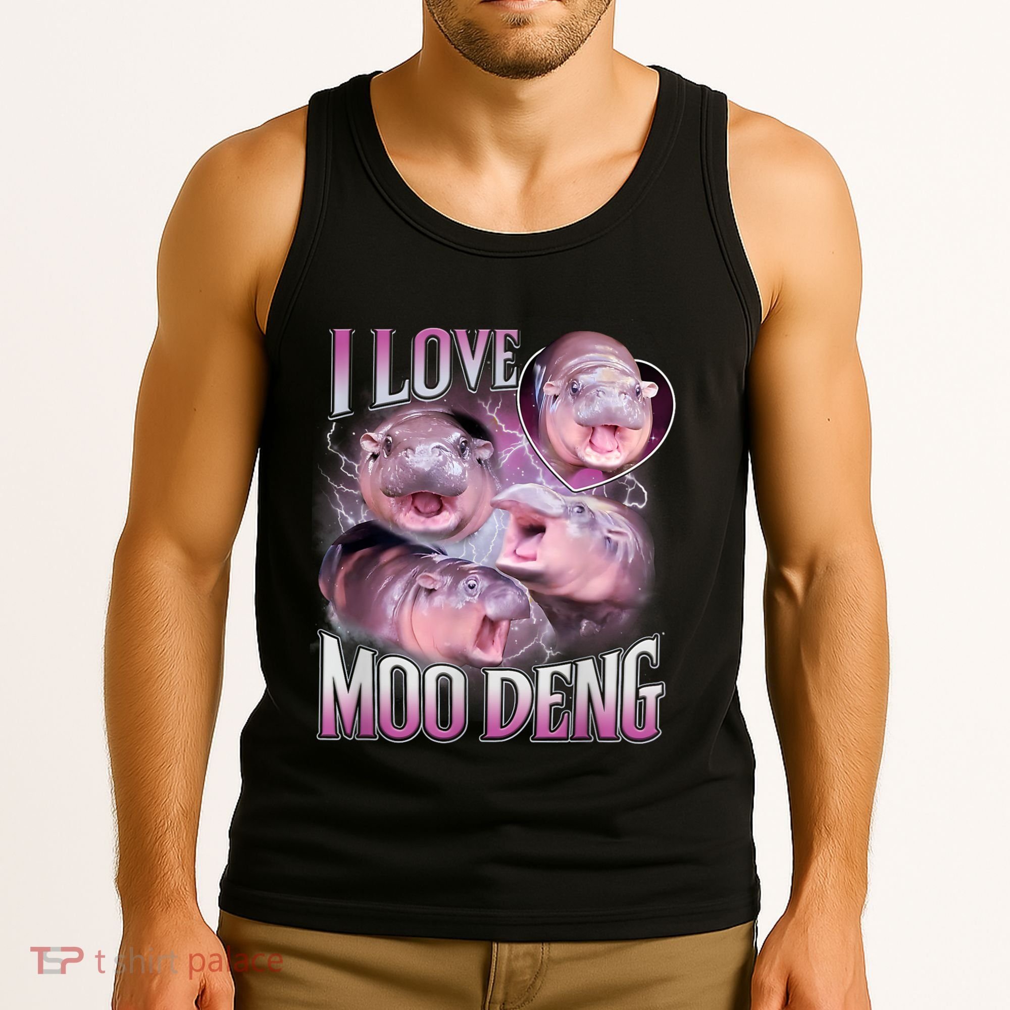 Moo Deng Baby Pygmy Hippos Thailand Tank Top