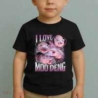 Moo Deng Baby Pygmy Hippos Thailand Toddler T-Shirt thumb 2