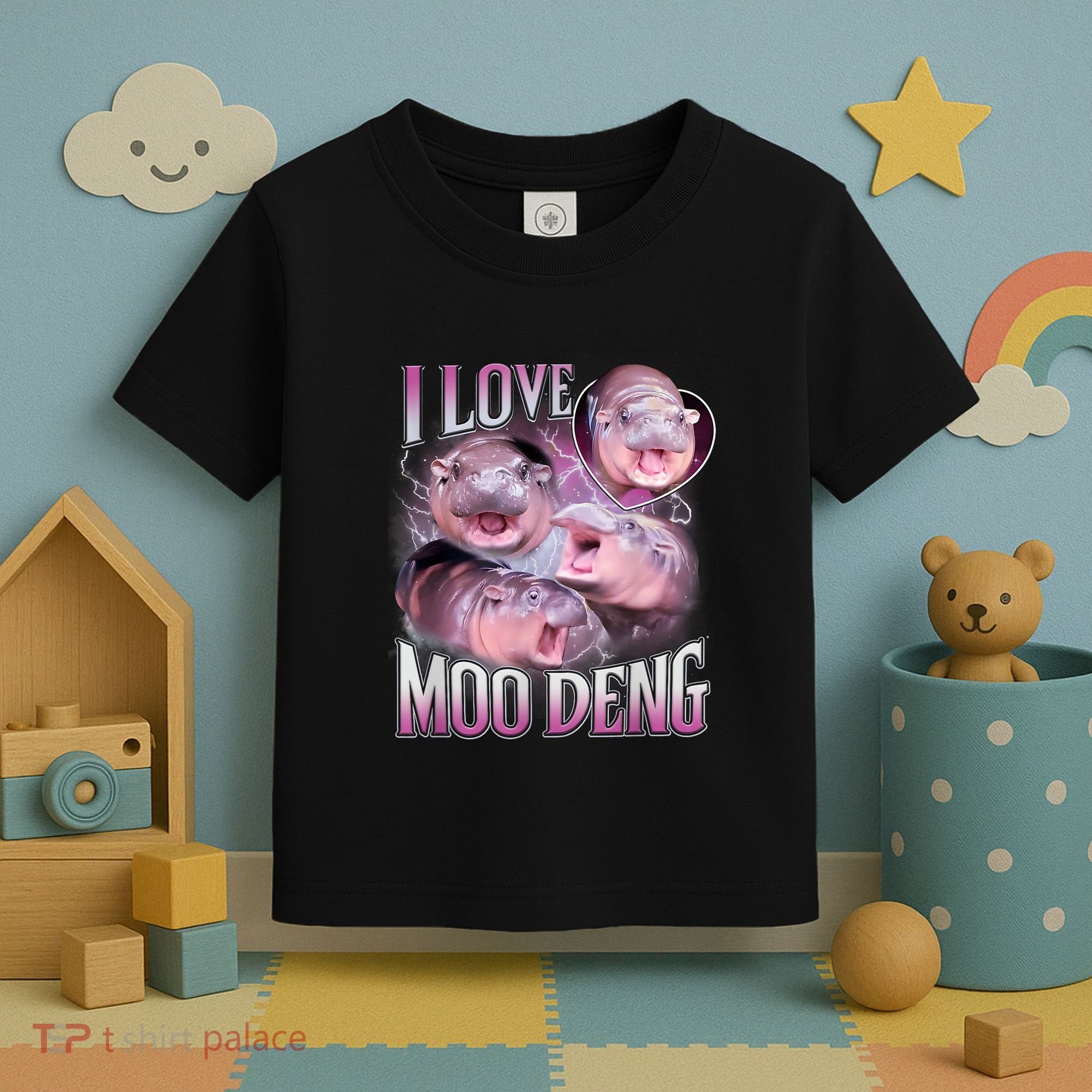 Moo Deng Baby Pygmy Hippos Thailand Toddler T-Shirt