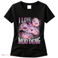 Moo Deng Baby Pygmy Hippos Thailand Women's T-Shirt thumb 0