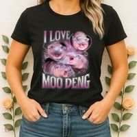Moo Deng Baby Pygmy Hippos Thailand Women's T-Shirt thumb 2